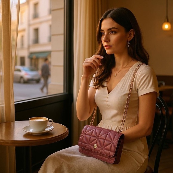 Michael Kors Abbott Rose Quilted Shoulder Bag - NWT, Luxury Design - Picture 2 of 12